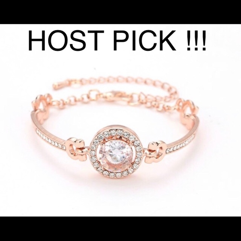💖HP💖 Brand New Rose Gold Rhinestone Bracelet